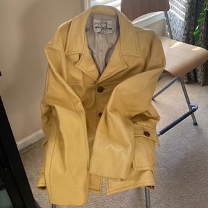 Vintage Deerskin Genuine Leather Coat Custom Handmade